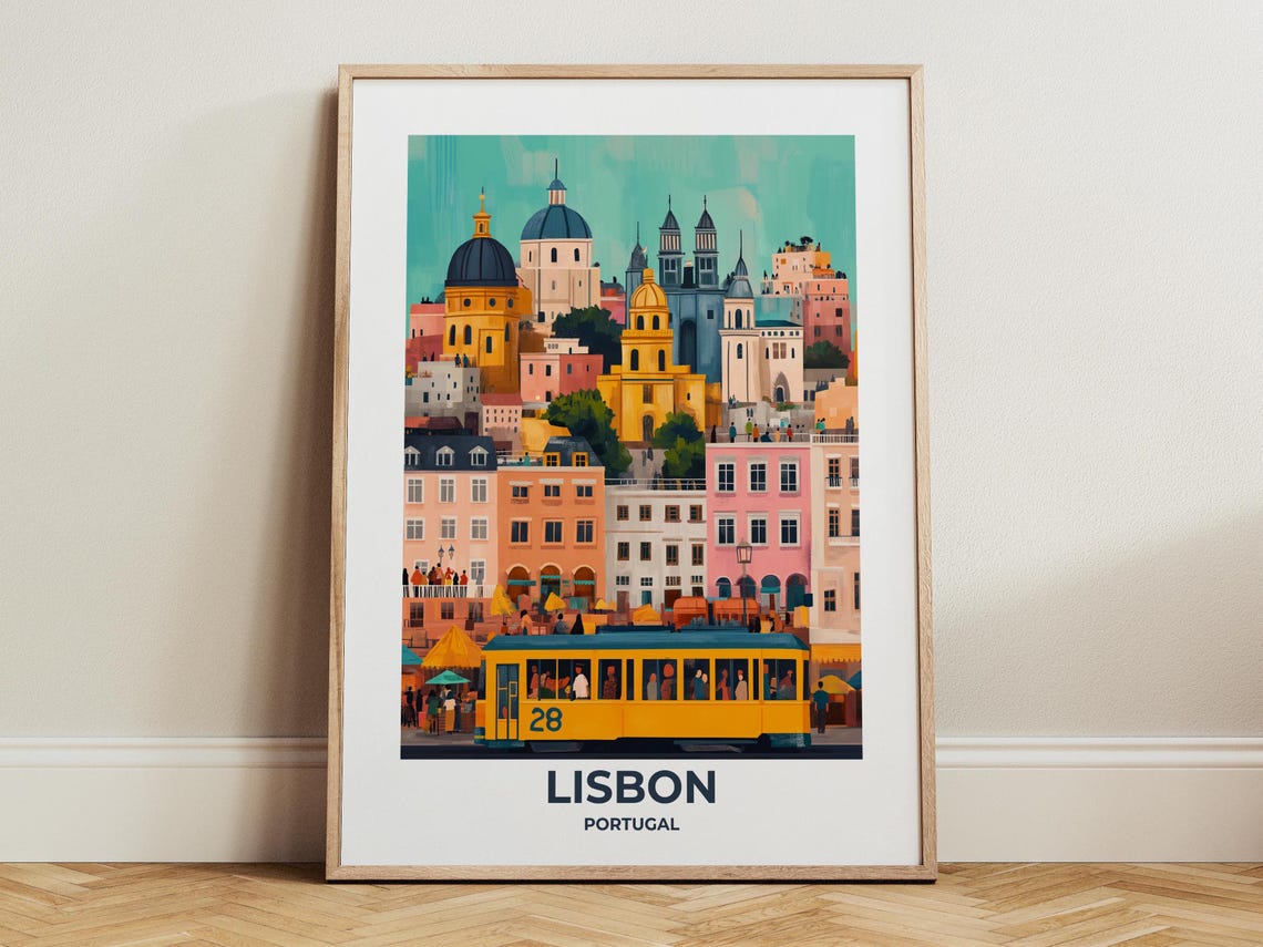 Lisbon Travel Poster Lisbon Poster Lisbon Travel Print Lisbon City Print Travel Print Travel Poster Lisbon Wall Decor Portugal Poster 007