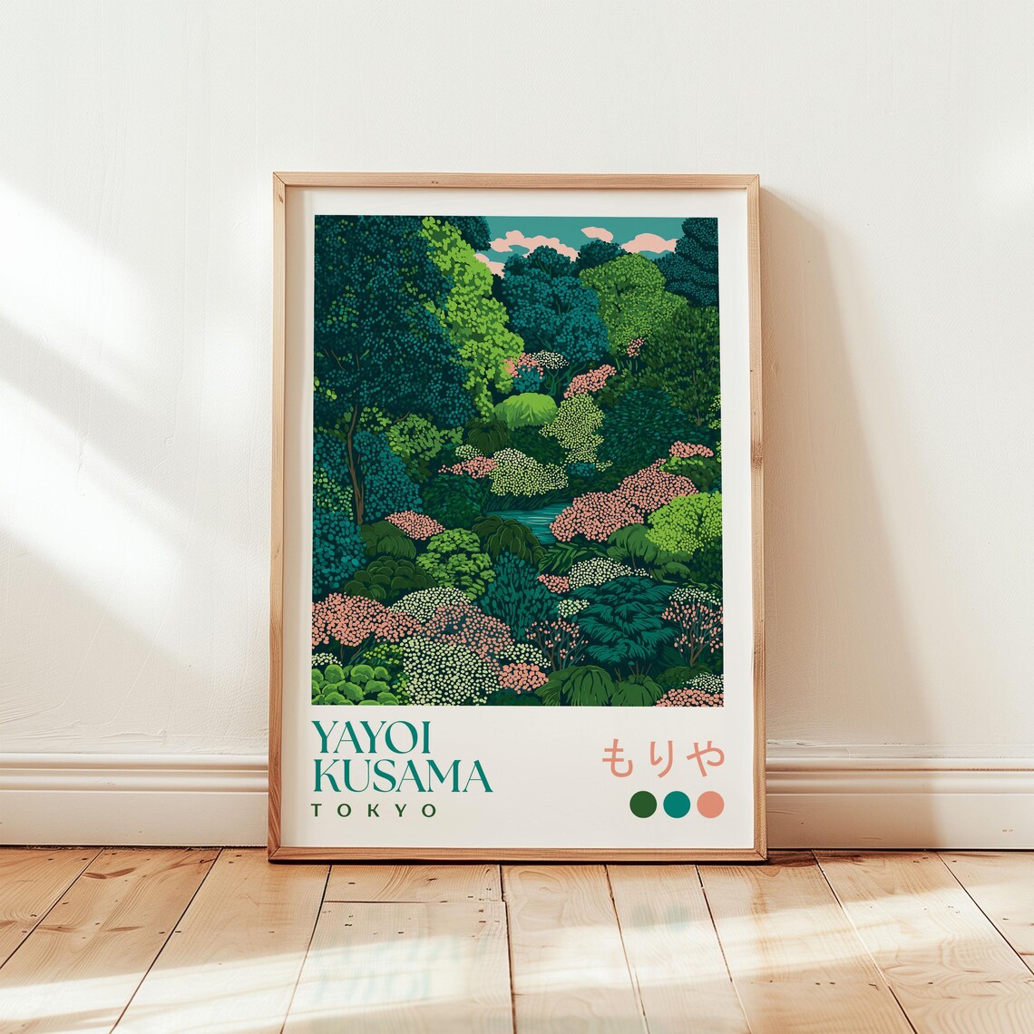 Yayoi Kusama Tokyo Dotted Forest Blossoms Japanese Art Poster