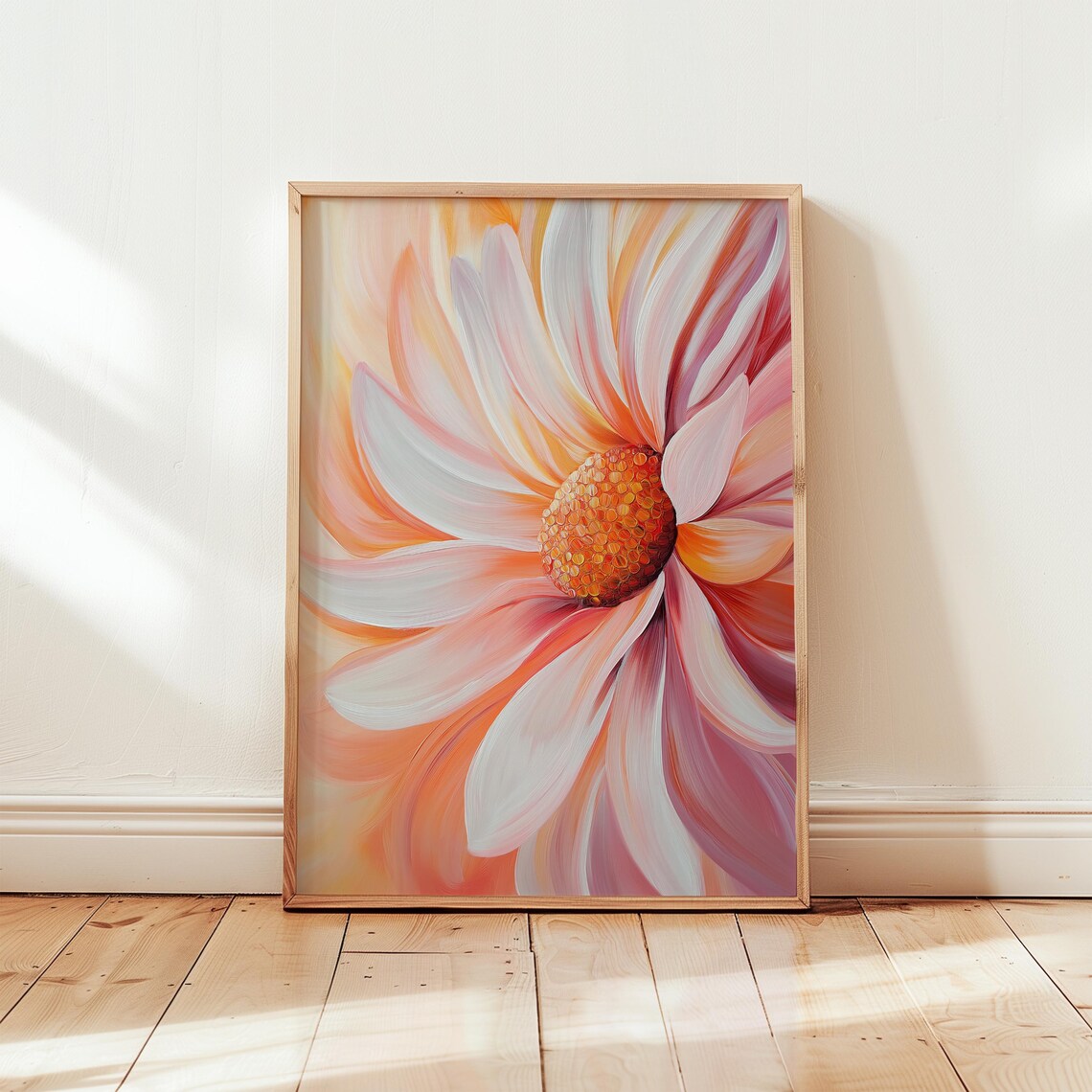 Georgia Okeeffe Daisy Print, Pink Floral Art Print