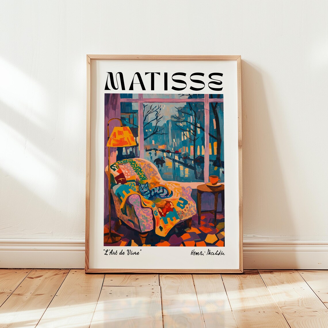 Henri Matisse Cat, Modern Art Window View