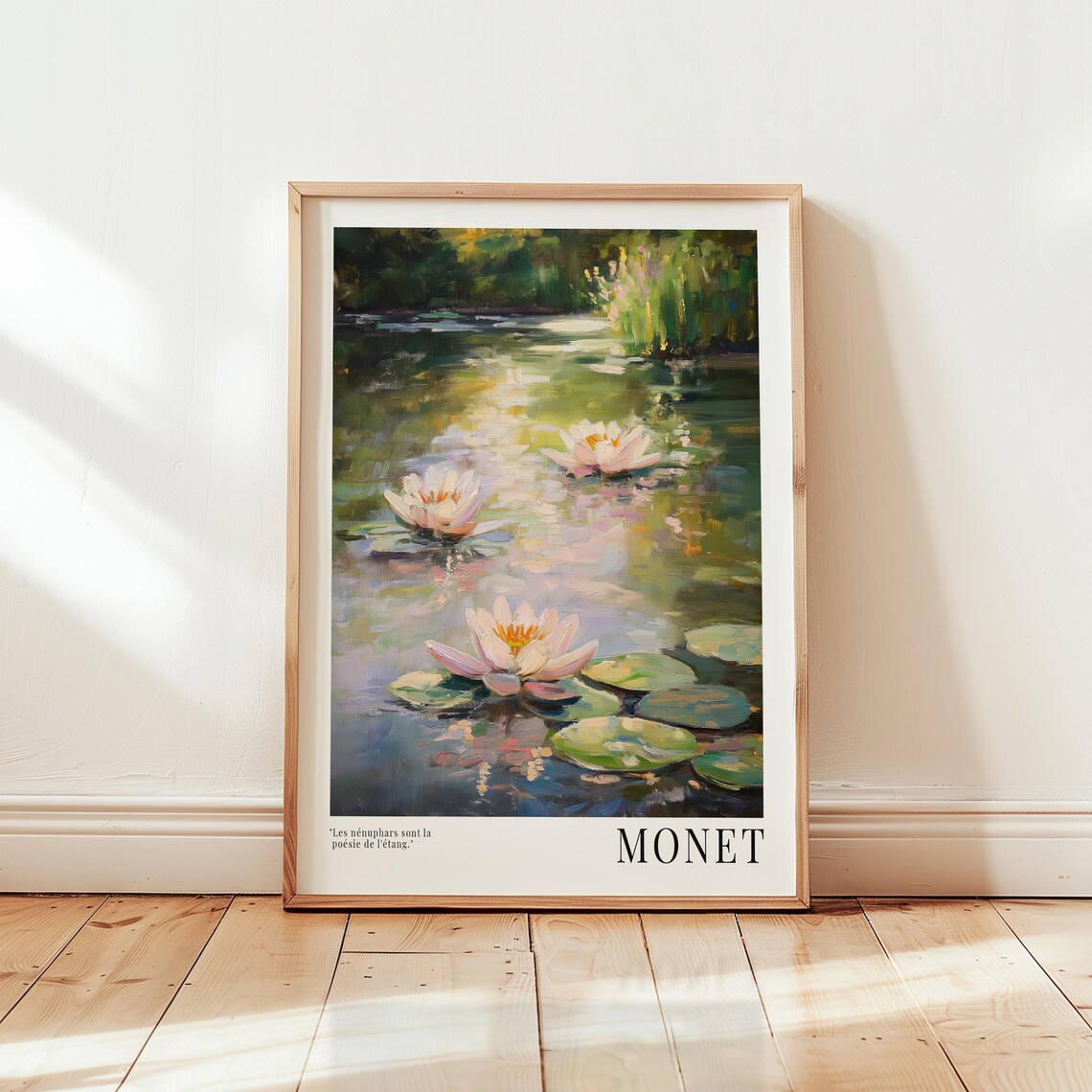 Claude Monet Water Lily, Impressionist Floral Art Print