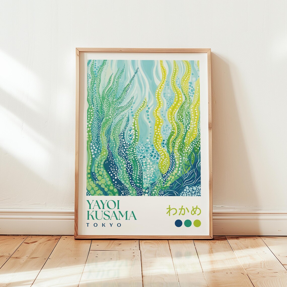 Yayoi Kusama Seaweed Print, Japanese Wall Art