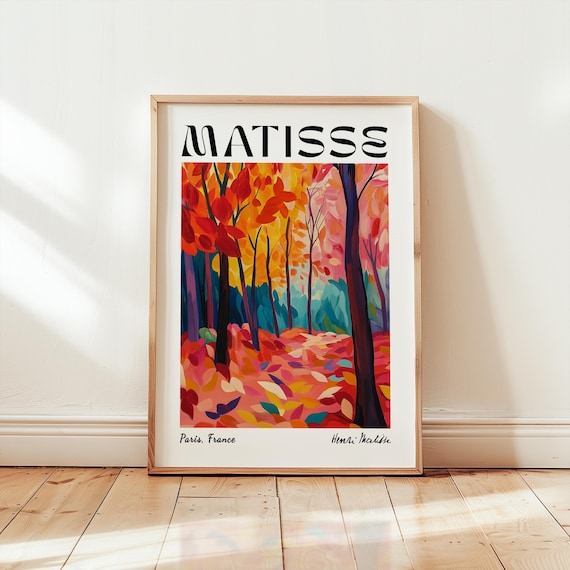 Henri Matisse Autumn Tree Bold Red Orange Foliage Art Poster