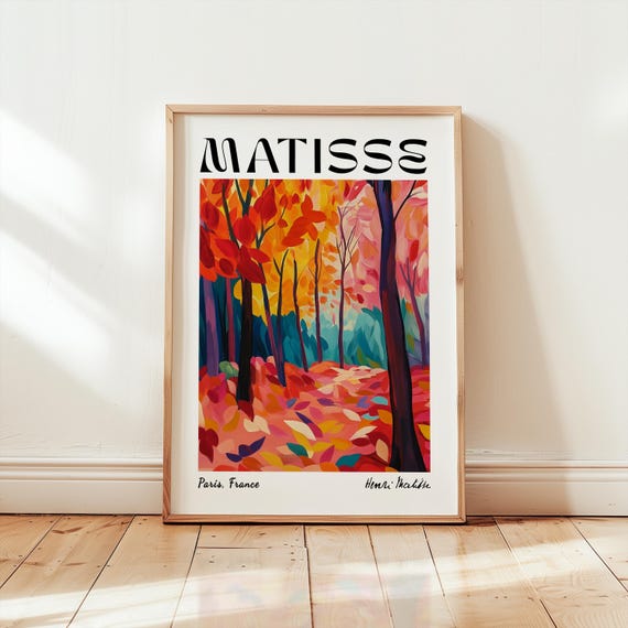 Henri Matisse Autumn Tree Print Abstract Pink Bedroom Wall Art