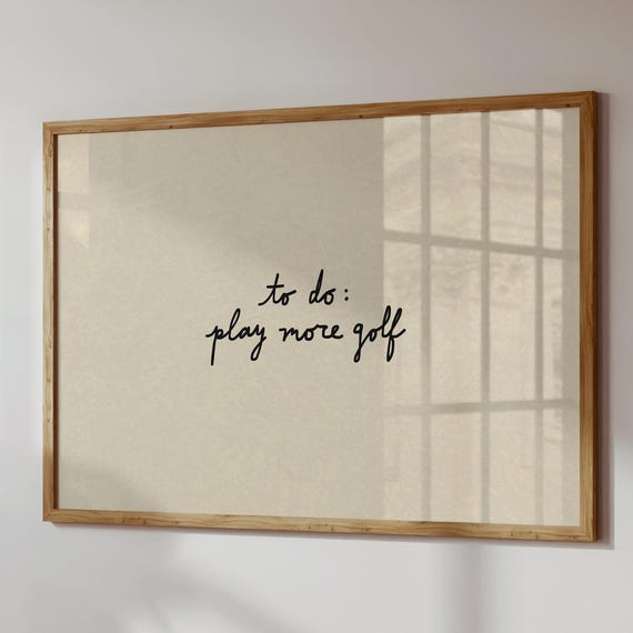 Funny Golf Print, Minimalist Lover Gift