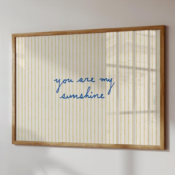 You Are My Sunshine Print, Vintage Nursery Decor