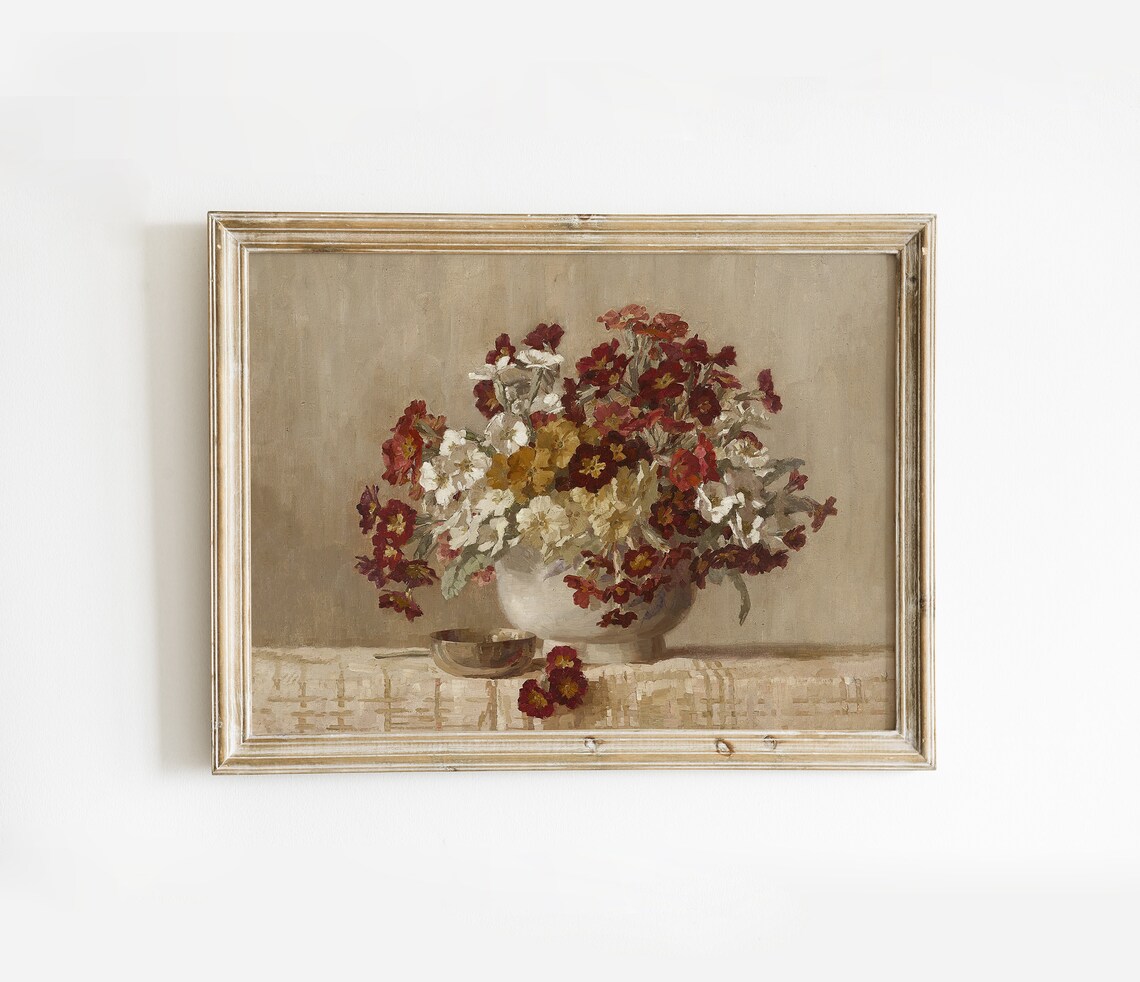 Vintage Victorian Botanical Floral Bouquet Art Print - Image 2