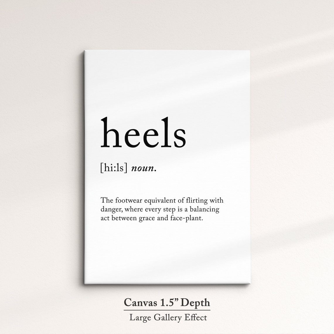 Heels Dictionary Definition Funny Shoes Quote Minimalist Wall Poster - Image 3