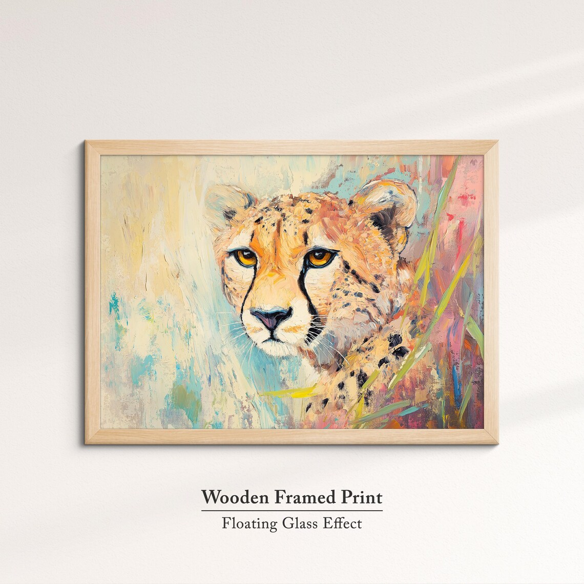 Cheetah Abstract Oil Painting Animal Wall Art Print - Image 6