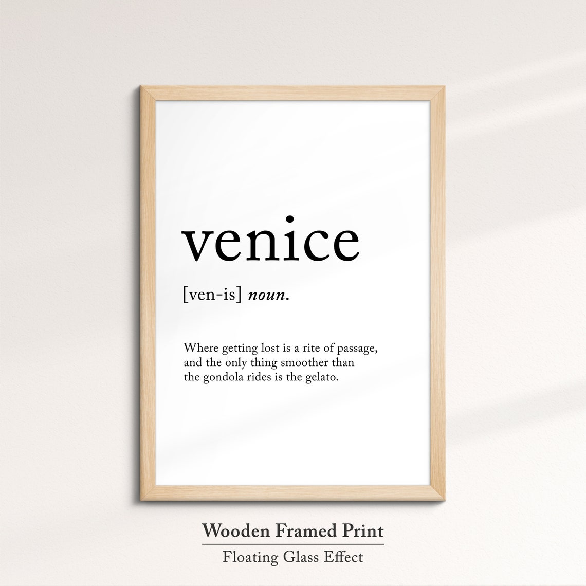 Venice Italy Funny Dictionary Definition Quote Minimalist Wall Poster - Image 6