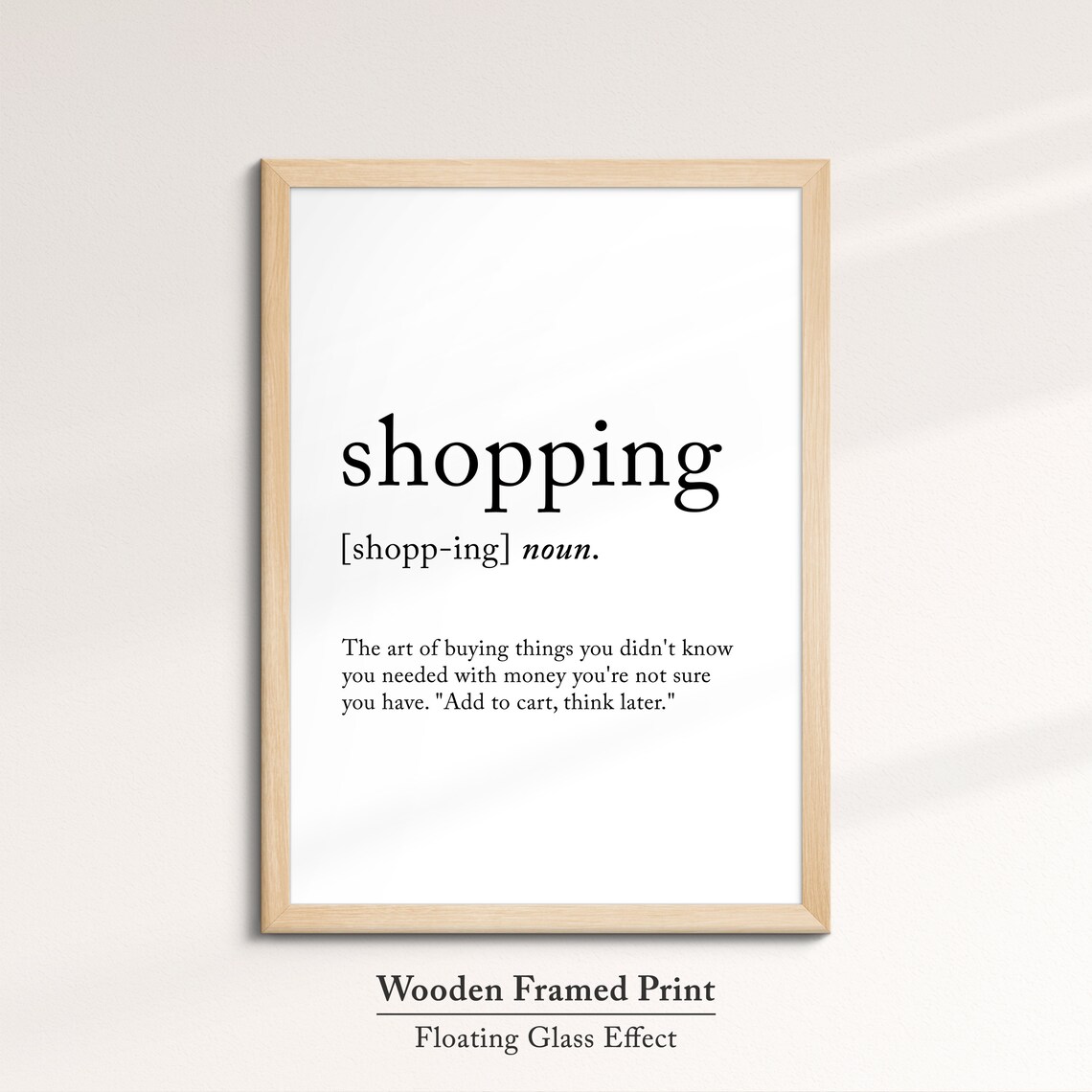 Shopping Minimalist Definition Quote Word Art Framed Print Framed Female Wall Art Lady Poster Feminine Home Decor Gifts For Her - Image 6