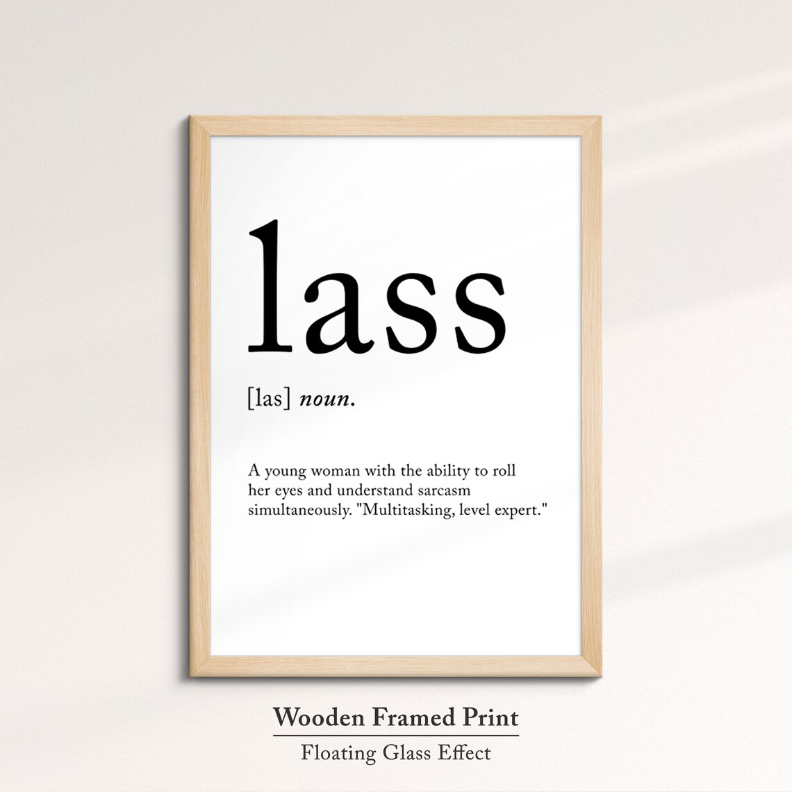 Lass Minimalist Definition Quote Word Art Framed Print Framed Female Wall Art Lady Poster Feminine Home Decor Gifts For Her - Image 6