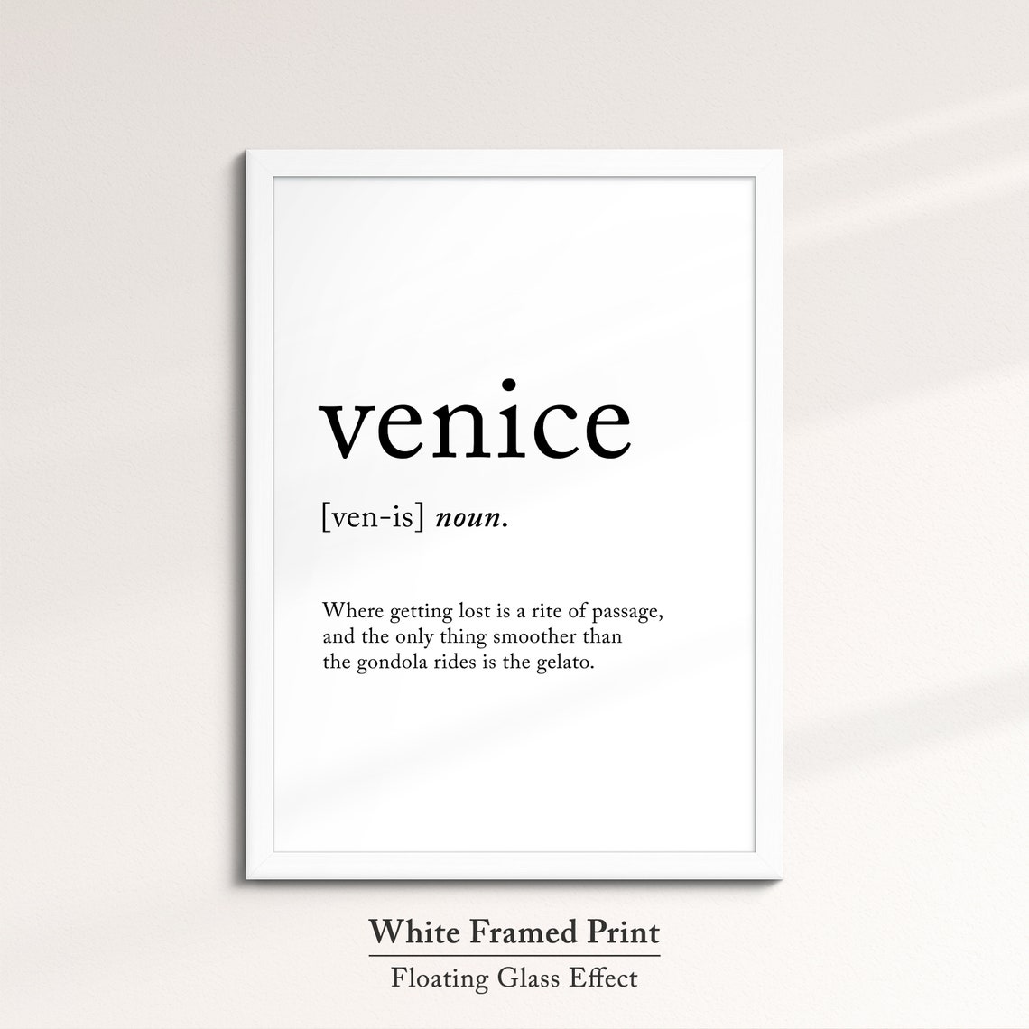 Venice Italy Funny Dictionary Definition Quote Minimalist Wall Poster - Image 7