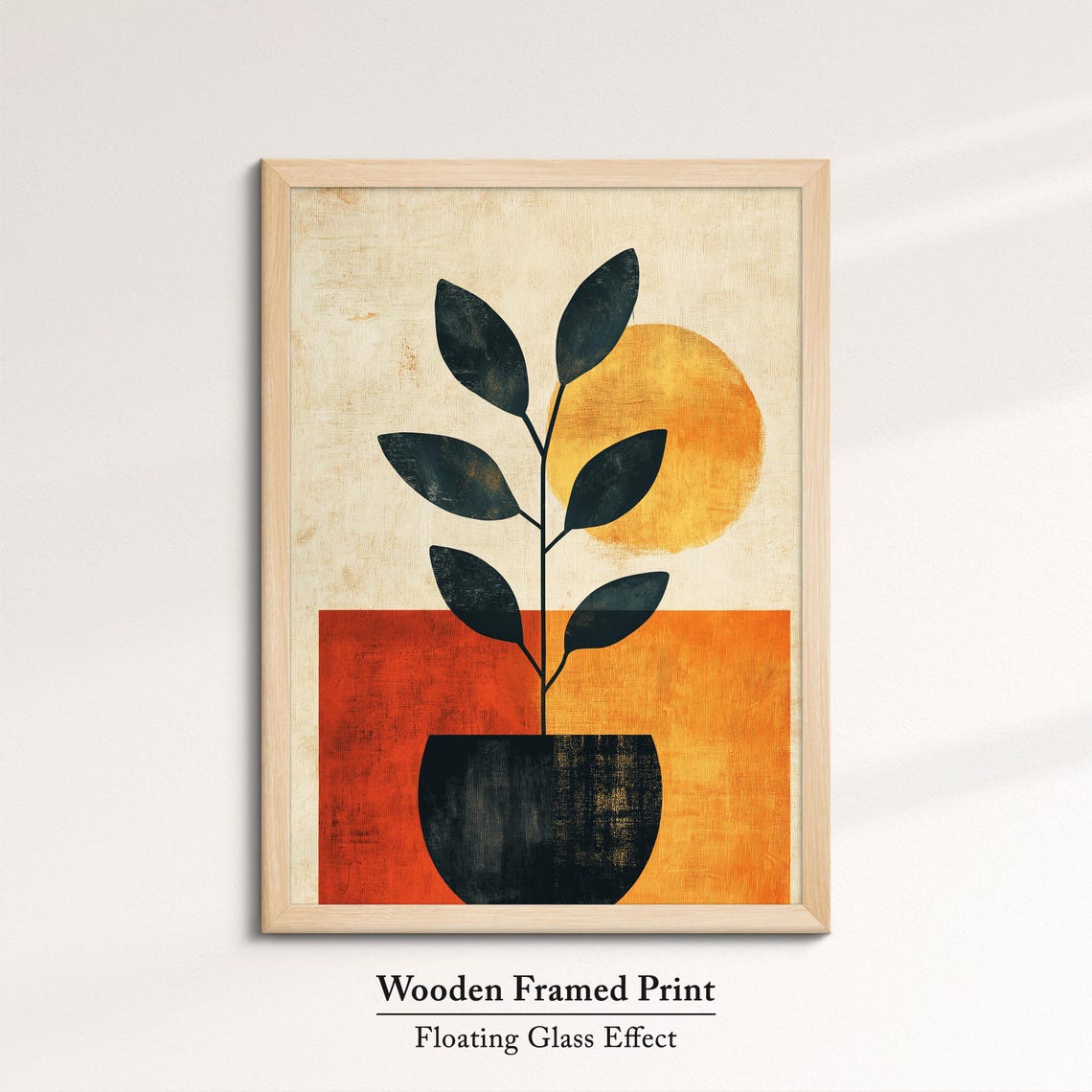 Boho Potted Plant Abstract Terracotta Sun Minimalist Wall Poster - Image 6
