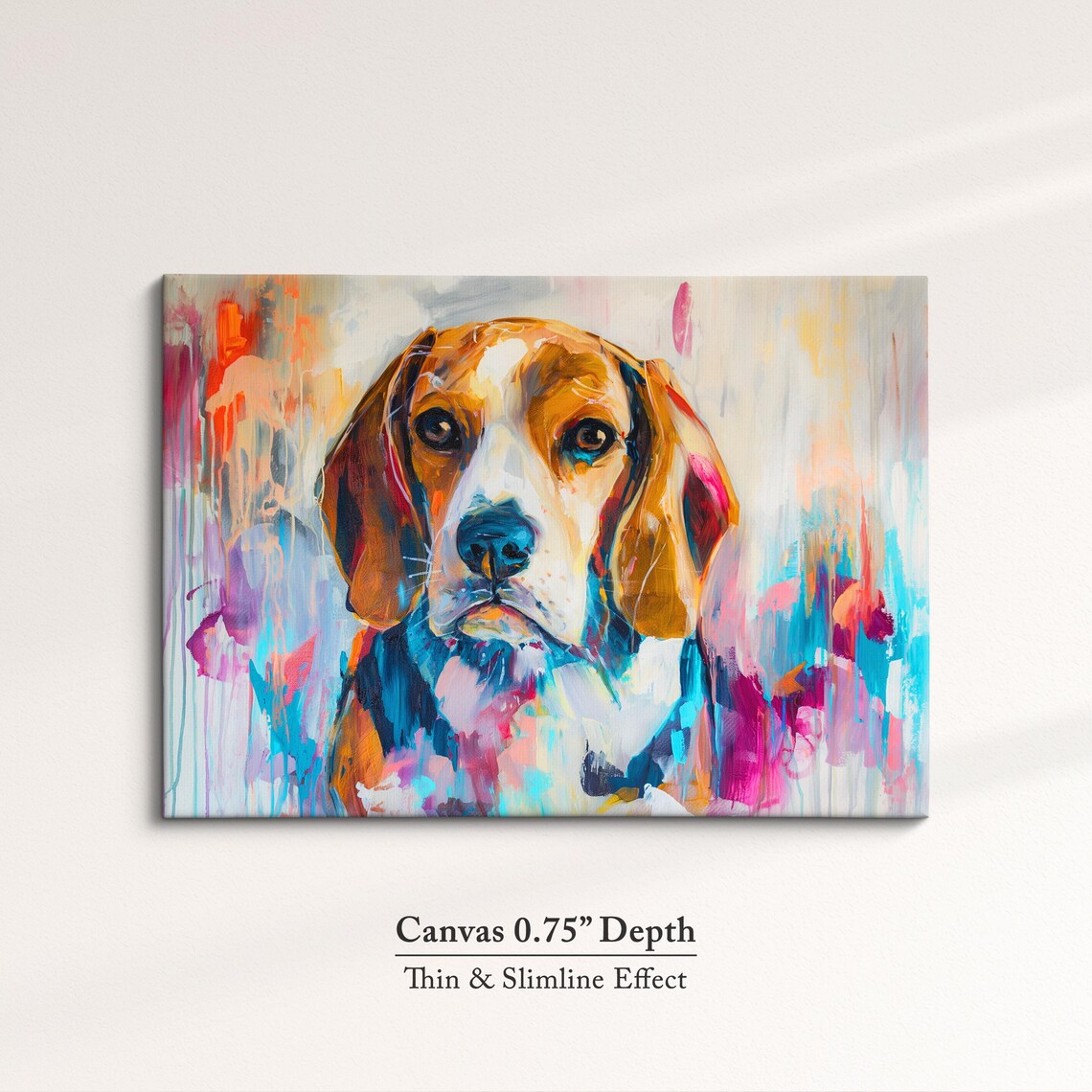 Beagle Abstract Oil Painting, Dog Lover Art Print - Image 4