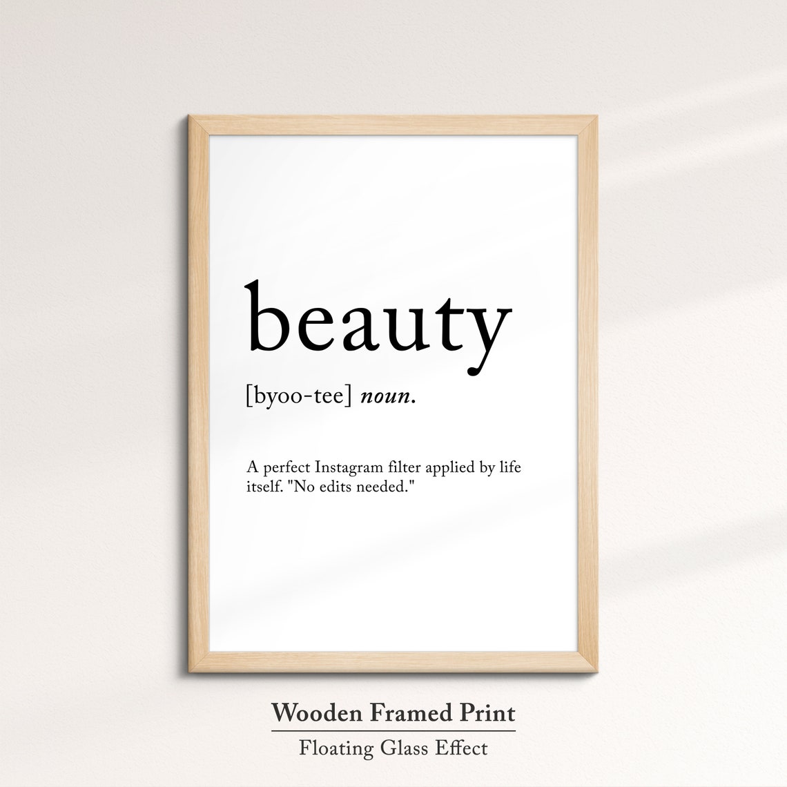 Beauty Funny Dictionary Definition Quote Minimalist Typography Poster - Image 6