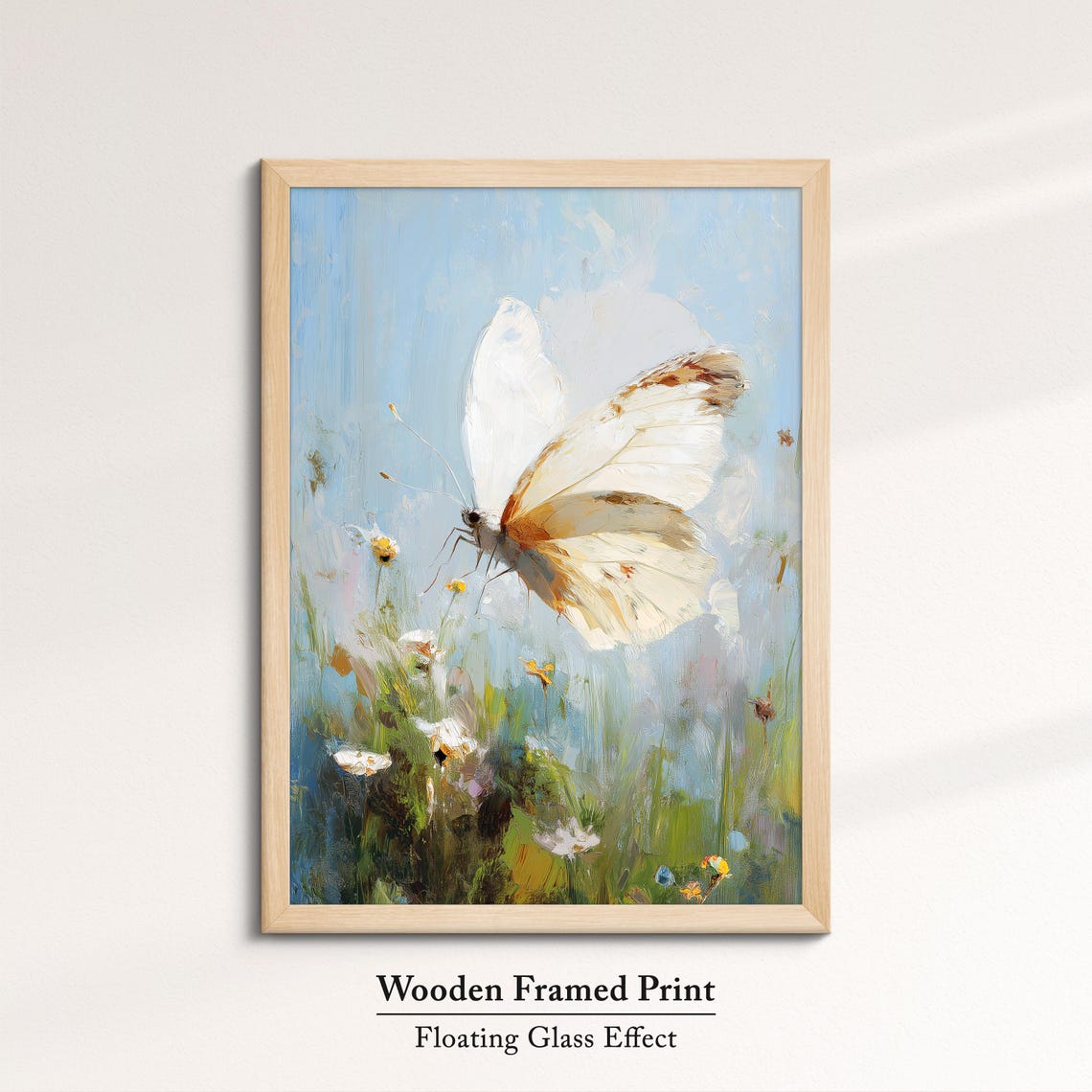 Colorful Butterfly Abstract Oil Painting Framed Print Framed Portrait Wall Art Poster Home Decor Interior Butterfly Lover Gift - Image 6