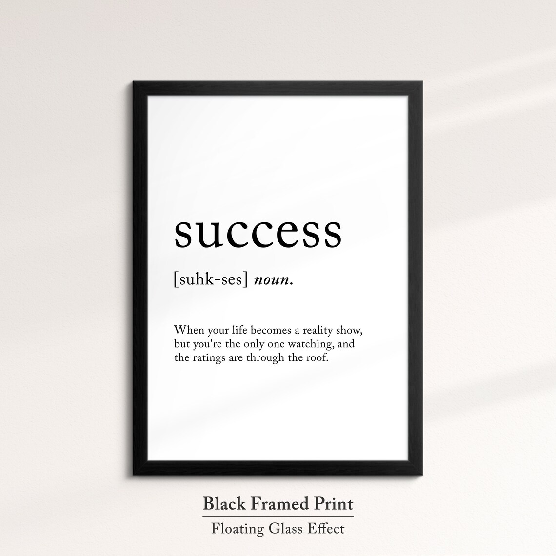 Success Funny Definition Dictionary Quote Minimalist Framed Print Framed Wall Art Poster Home Decor Interior Inspirational Gifts - Image 8