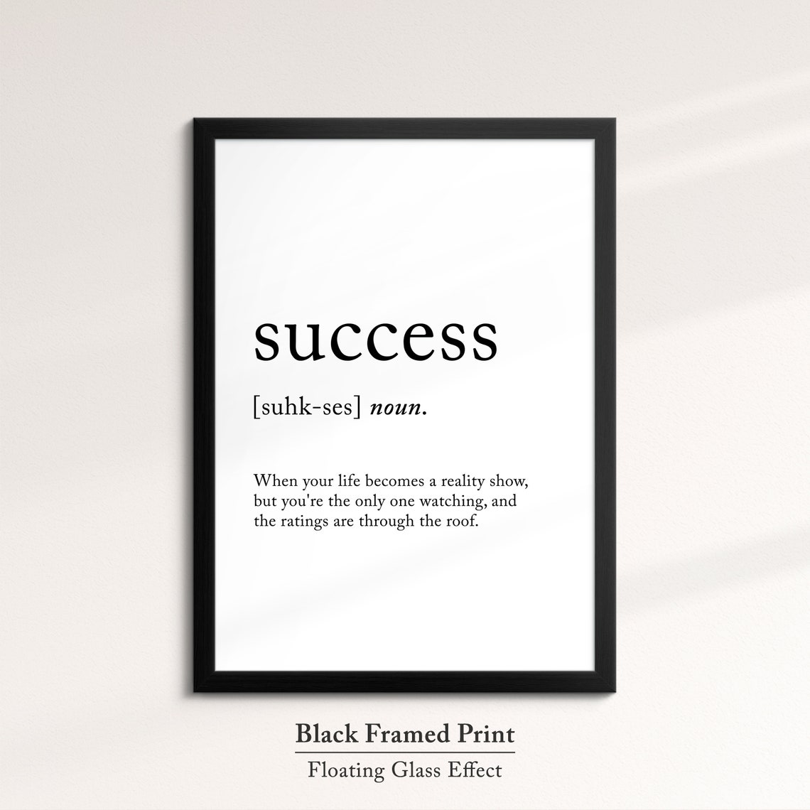 Success Funny Dictionary Definition Quote Minimalist Wall Art Poster - Image 8