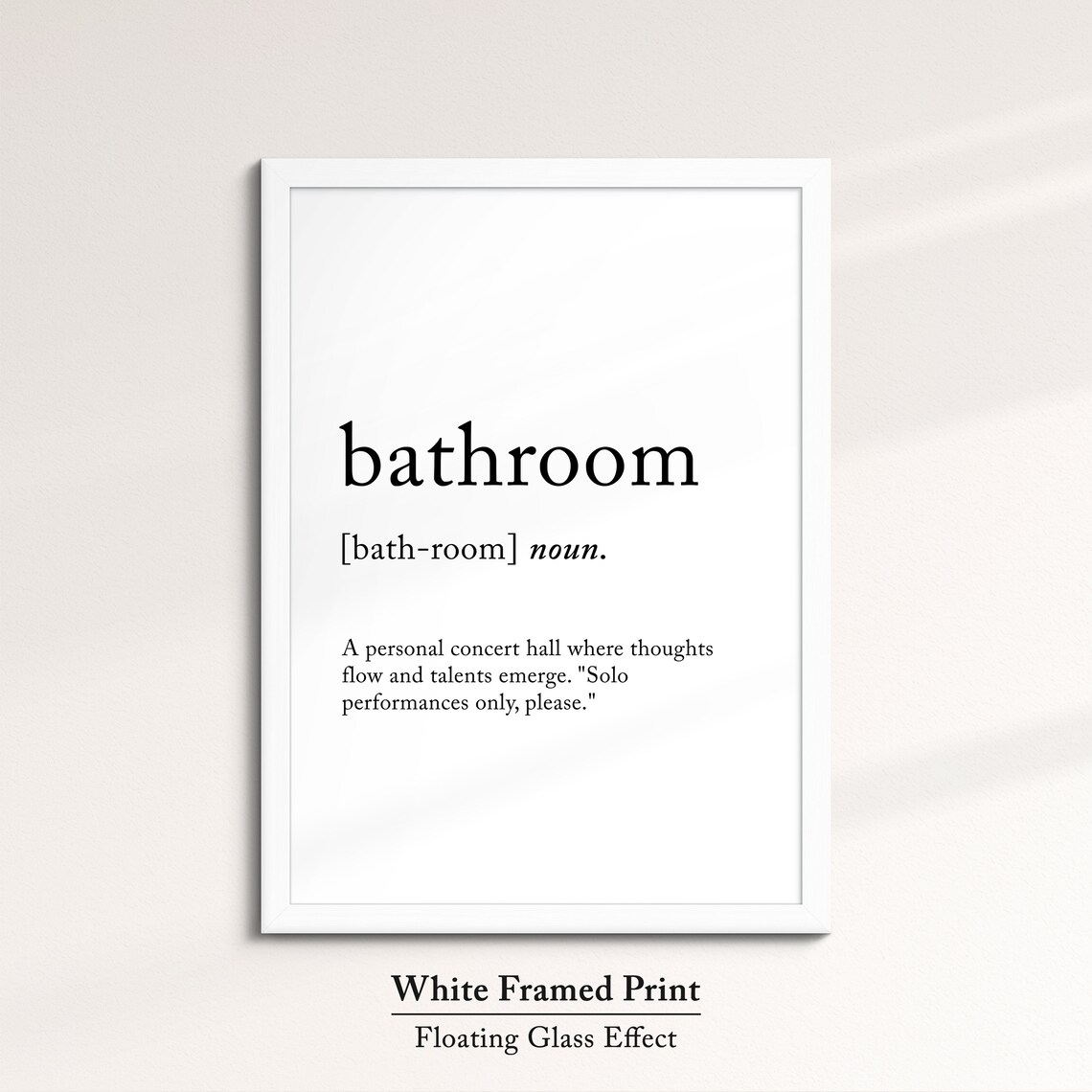 Bathroom Minimalist Definition Quote Word Art Framed Print Framed Female Wall Art Lady Poster Feminine Home Decor Gifts For Her - Image 7
