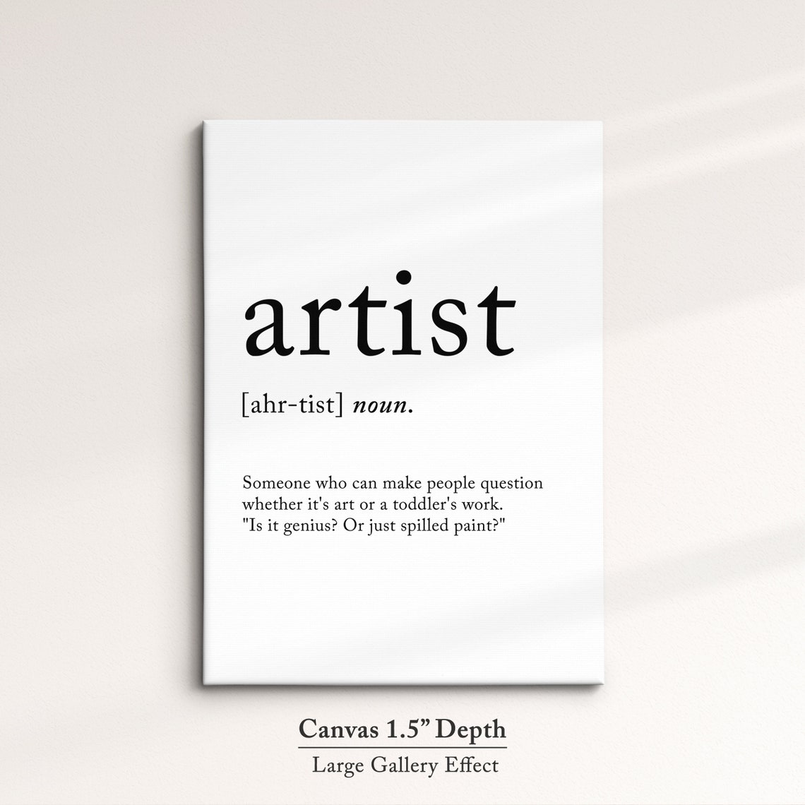 Artist Funny Dictionary Definition Quote Minimalist Typography Poster - Image 2