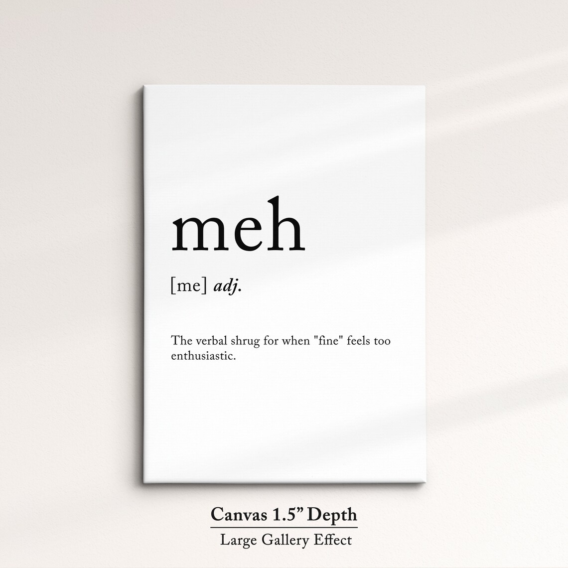 Meh Minimalist Definition Quote Word Art Framed Print Framed Female Wall Art Lady Poster Feminine Home Decor Gifts For Her - Image 2