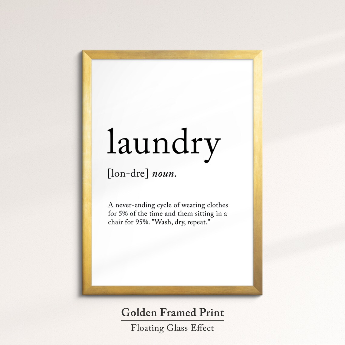 Laundry Minimalist Definition Quote Word Art Framed Print Framed Female Wall Art Lady Poster Feminine Home Decor Gifts For Her - Image 4