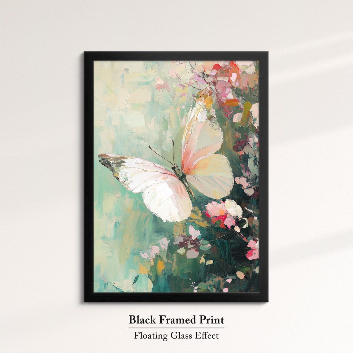 Colorful Butterfly Abstract Oil Painting Framed Print Framed Portrait Wall Art Poster Home Decor Interior Butterfly Lover Gift - Image 8