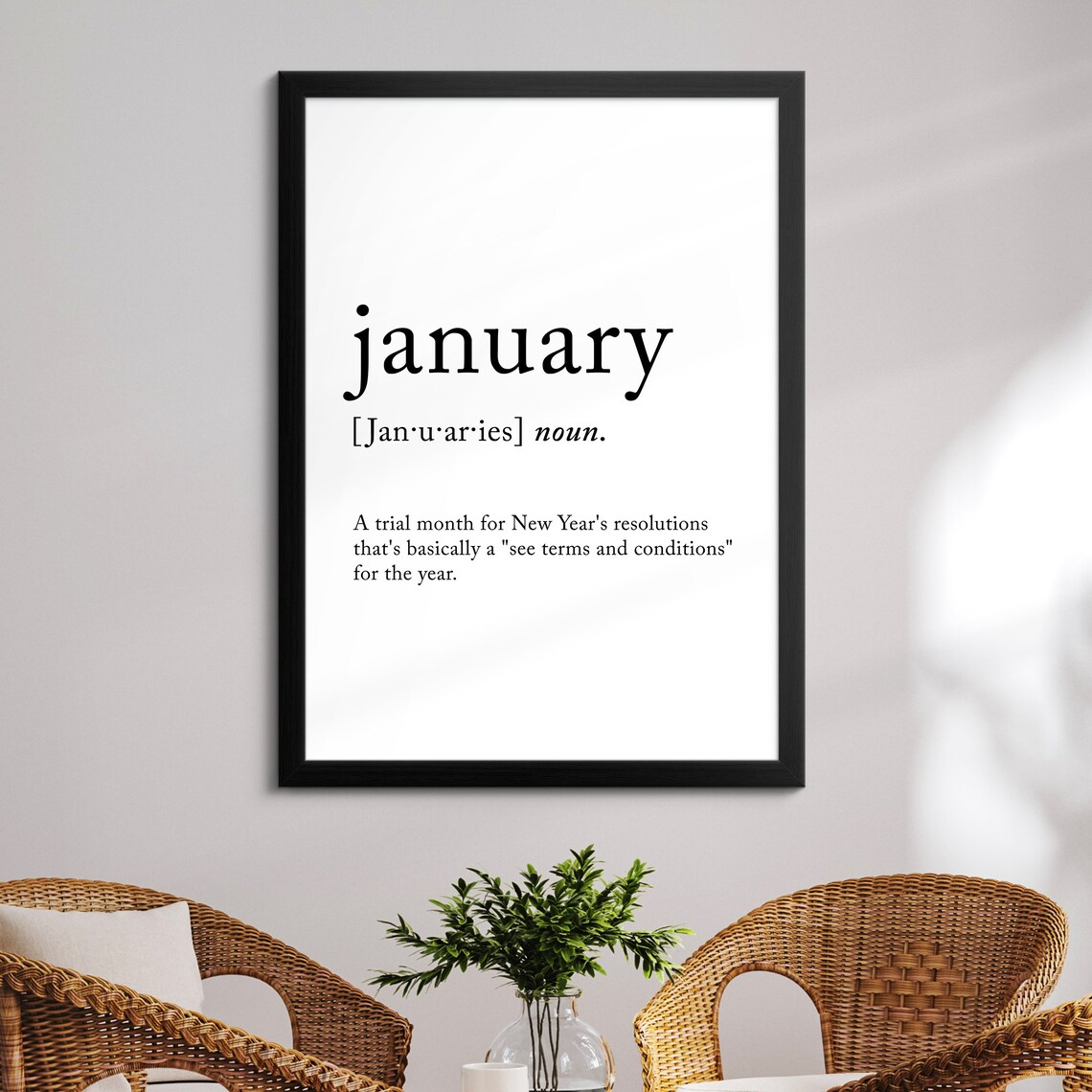 January Minimalist Definition Quote Word Art Framed Print Framed Female Wall Art Lady Poster Feminine Home Decor Gifts For Her - Image 8