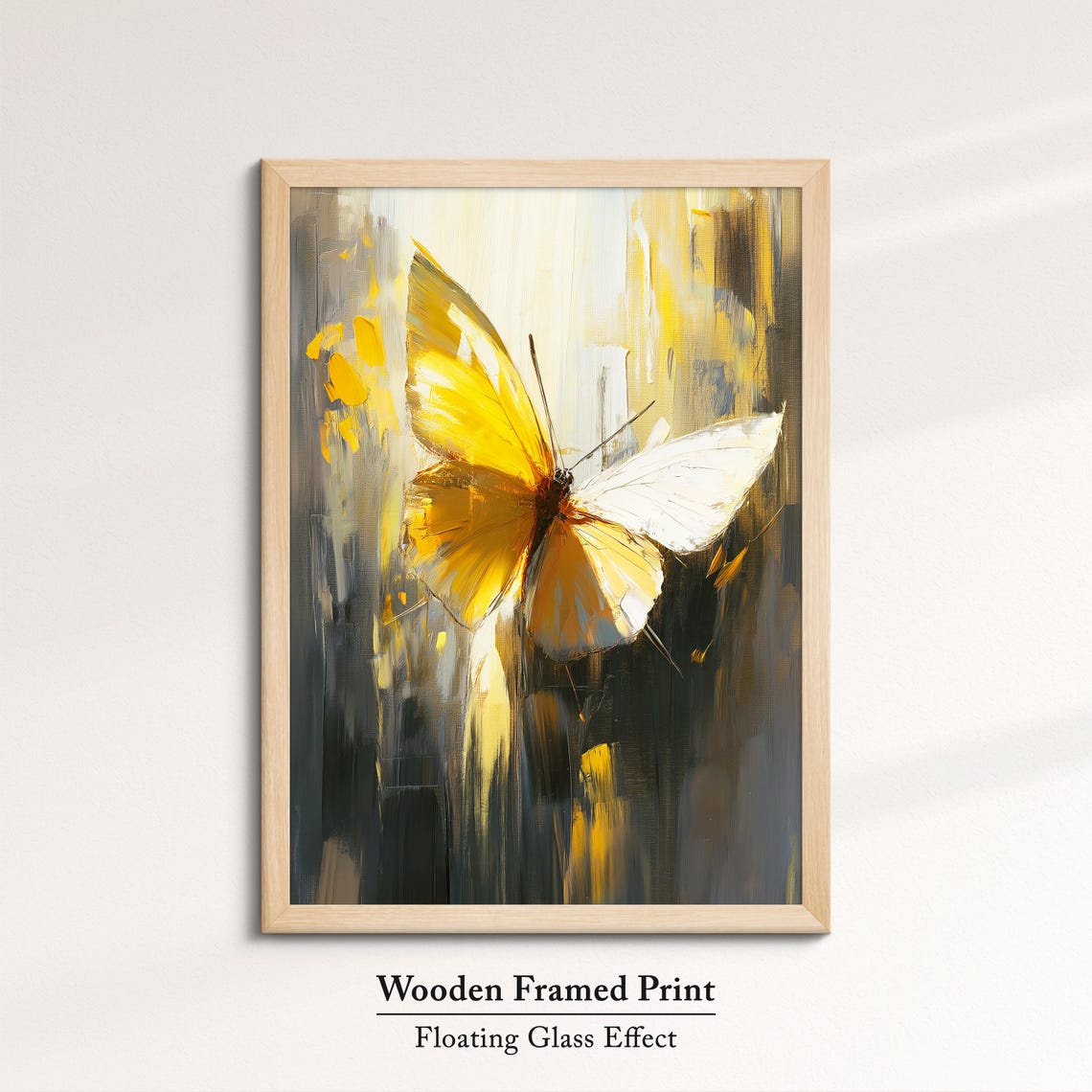 Colorful Butterfly Abstract Oil Painting Framed Print Framed Portrait Wall Art Poster Home Decor Interior Butterfly Lover Gift - Image 6