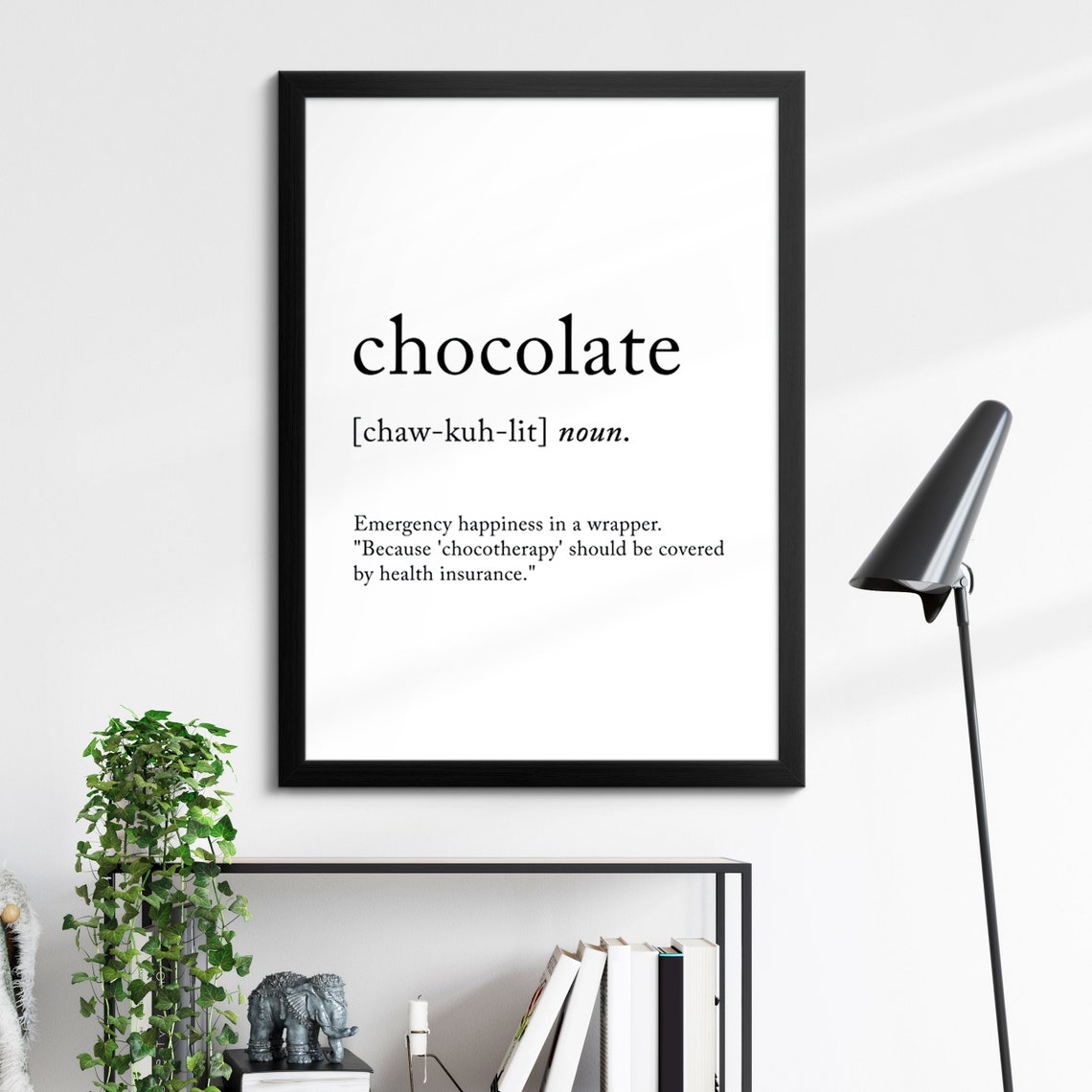 Chocolate Minimalist Definition Quote Word Art Framed Print Framed Female Wall Art Lady Poster Feminine Home Decor Gifts For Her - Image 8