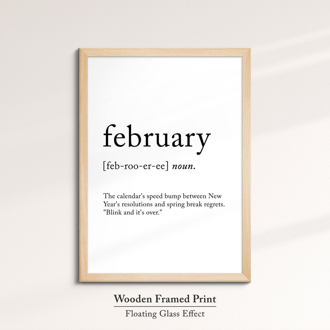 February Minimalist Definition Quote Word Art Framed Print Framed Female Wall Art Lady Poster Feminine Home Decor Gifts For Her - Image 6