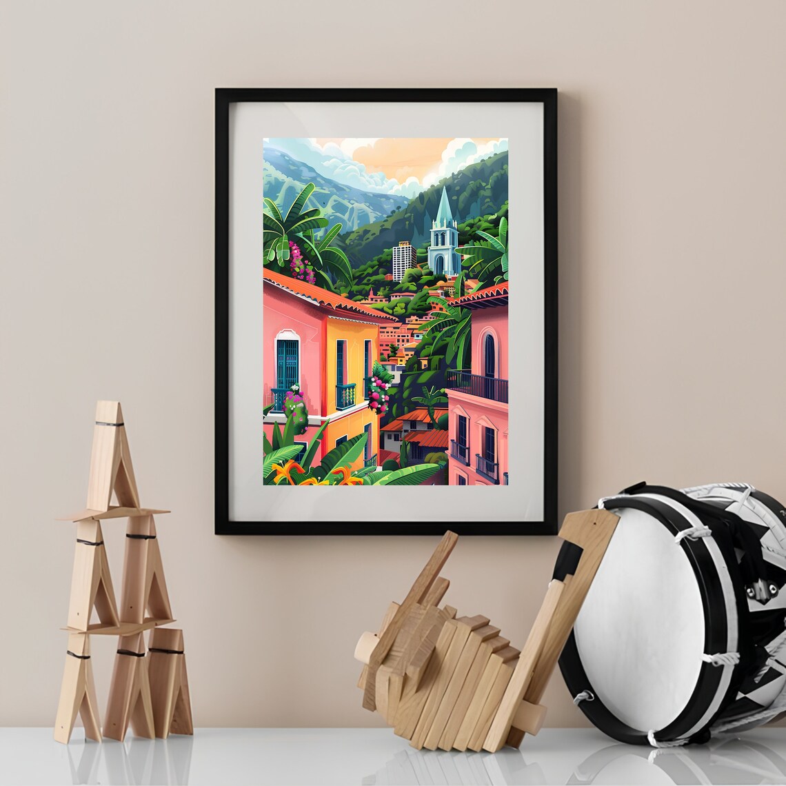 Bogota Travel Poster, Colombia Illustration Print - Image 3