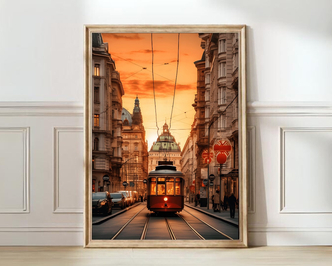 Vienna Travel Poster, Austria Sunset Art Print