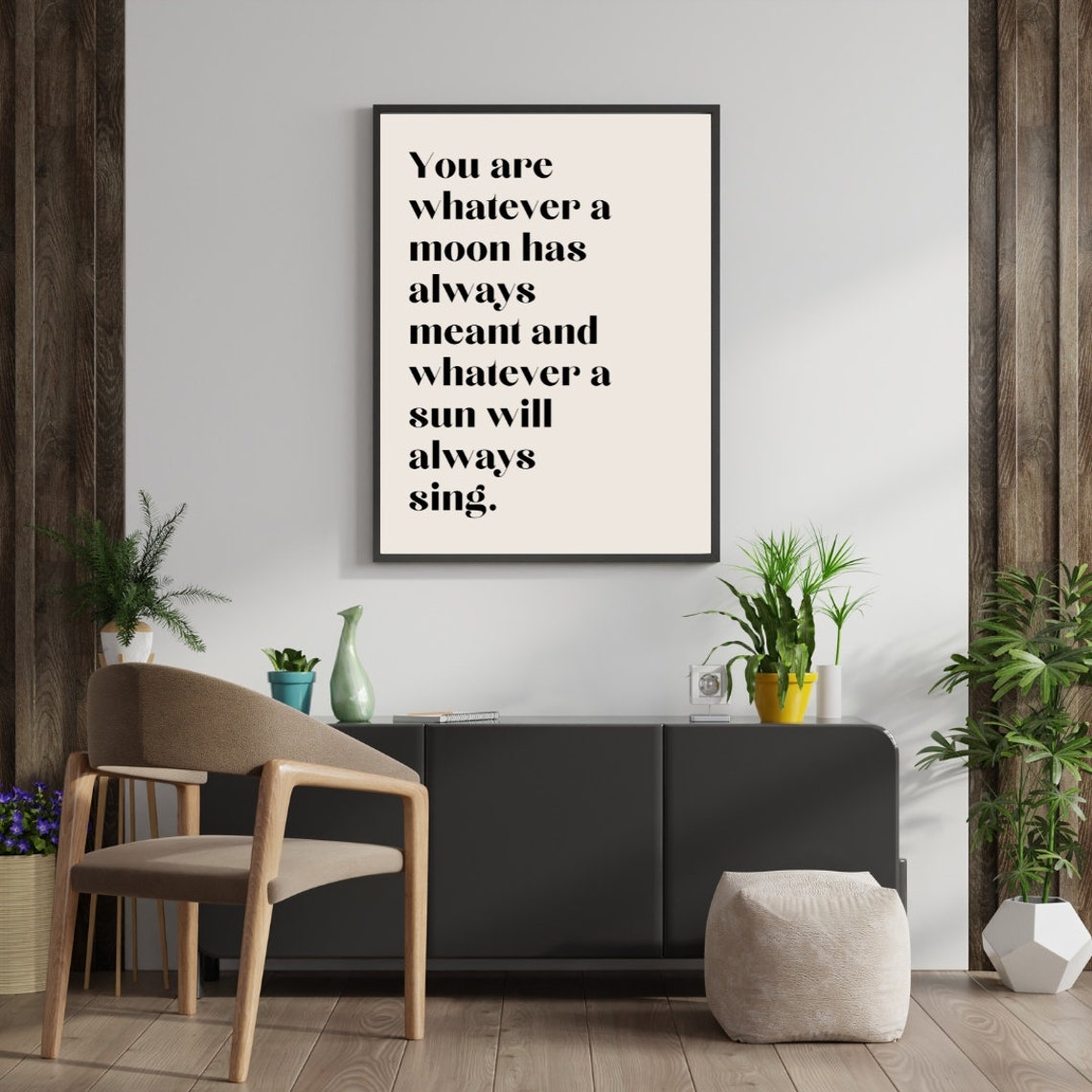 You Are Whatever A Moon Has Always Meant Dreamy Love Poem Poster - Image 2