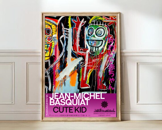 Basquiat Wall Art Jeanmichel Basquiat Art Print Cute Kid Poster Exhibition Wall Art Printable Wall Art