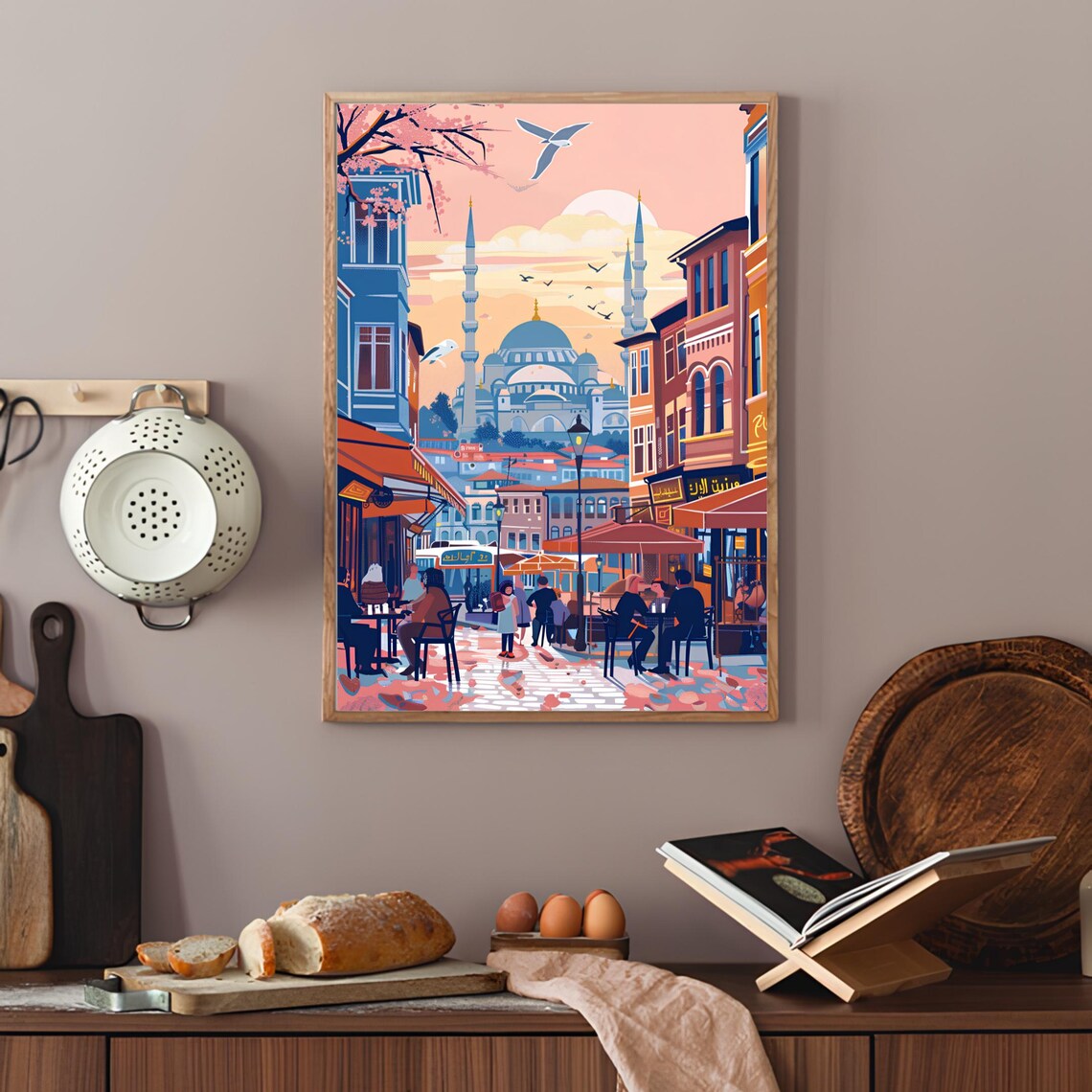 Istanbul Illustration Travel Poster, Hagia Sophia Print - Image 2