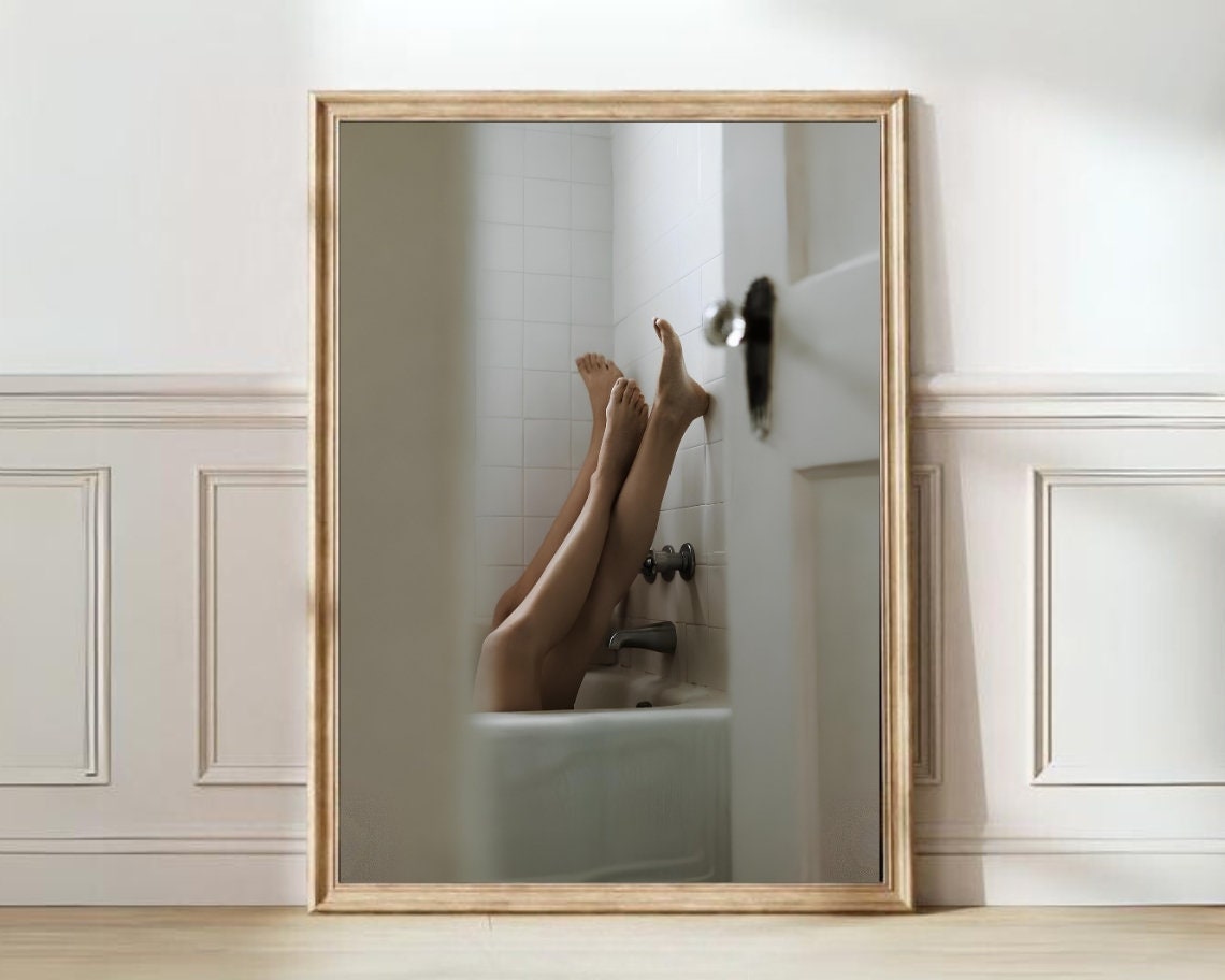 Bathtub Bare Legs Vintage Fine Art Photography Bathroom Poster
