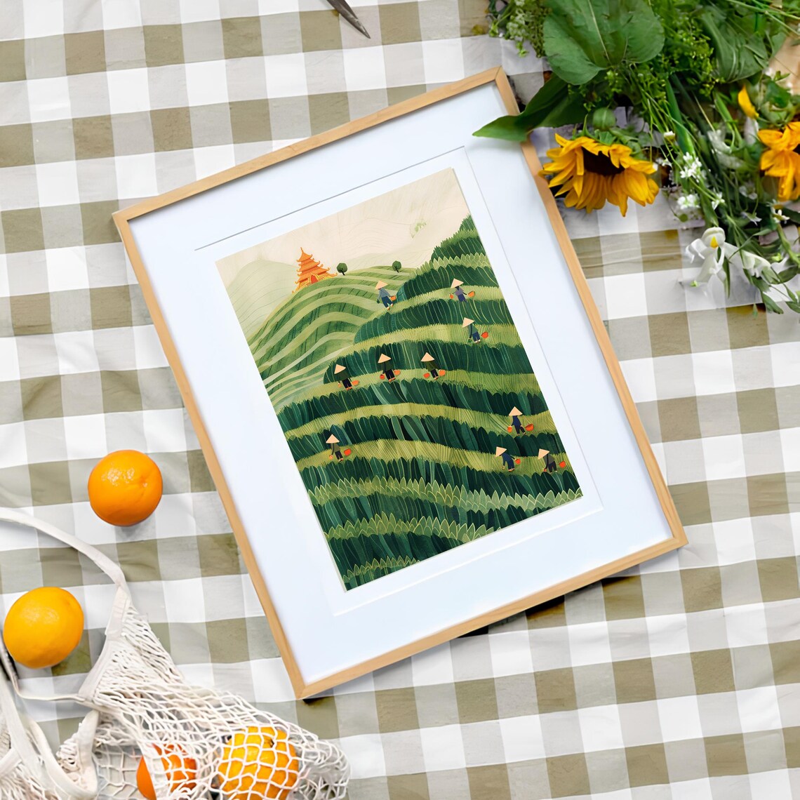 Vietnam Travel Poster, Rice Terraces Nursery Decor - Image 3