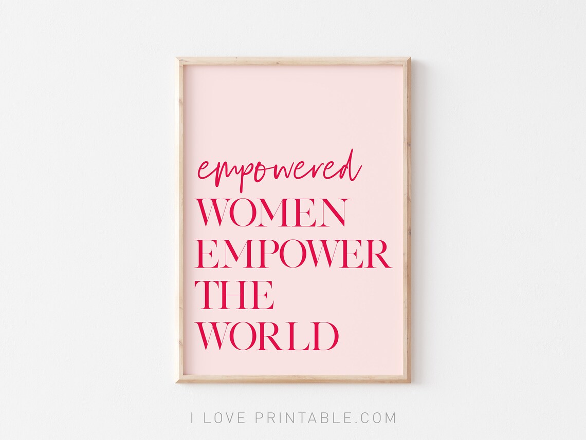 Empowered Women Feminist Quote Art Print, Girls Room - Image 2