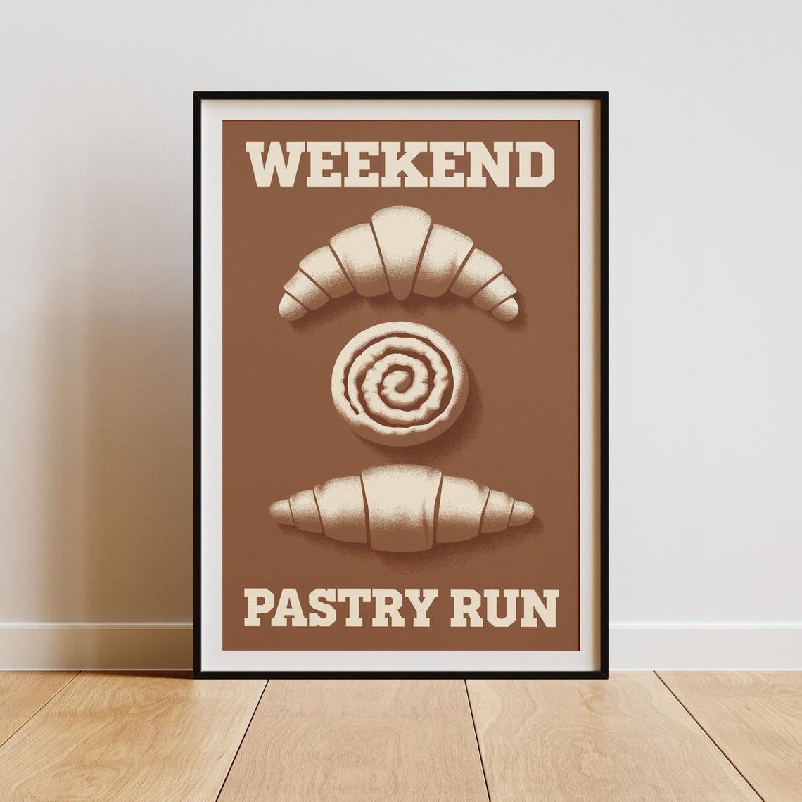 Weekend Pastry Run, Minimalist Kitchen Bakery Art Print - Image 3