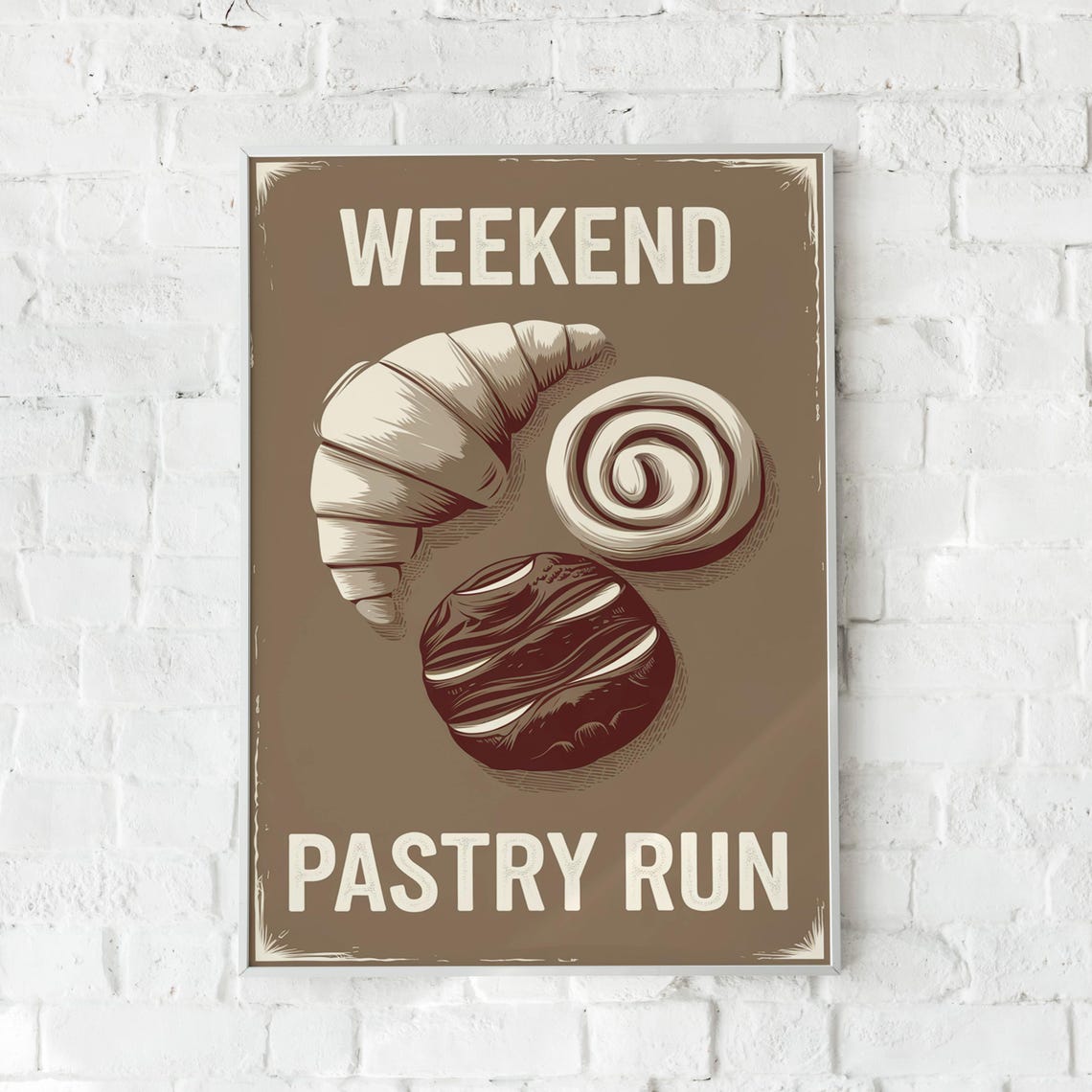 Weekend Pastry Croissant, Minimalist Kitchen Decor - Image 6