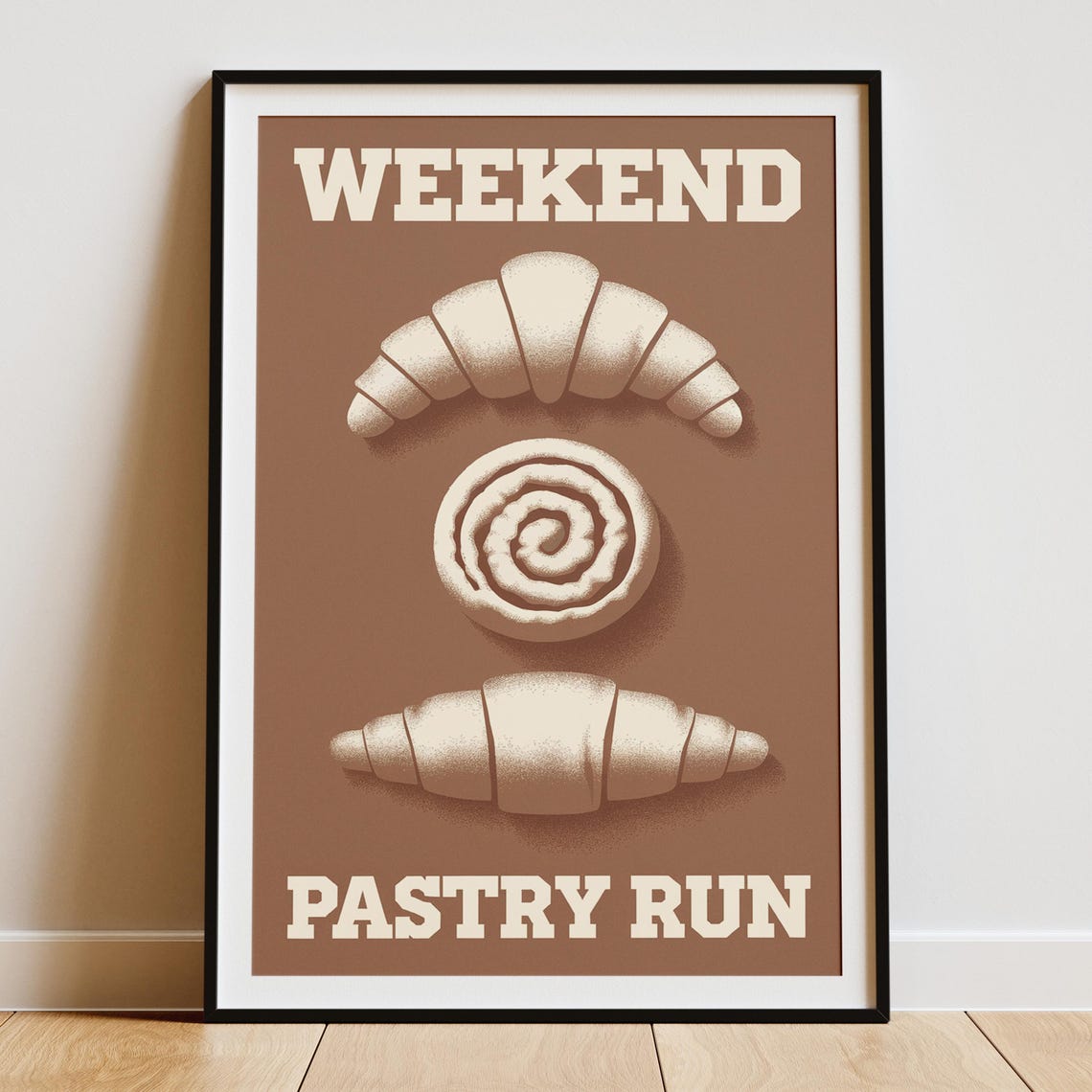 Weekend Pastry Run, Minimalist Kitchen Bakery Art Print - Image 5