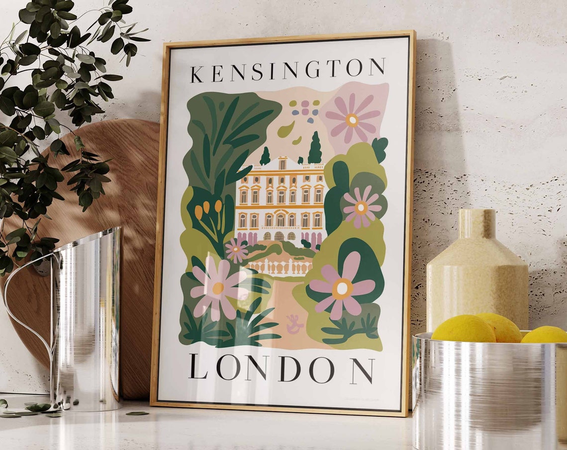 Kensington Poster London Print London Art London Poster London Travel Print William Morris Print Vintage Decor