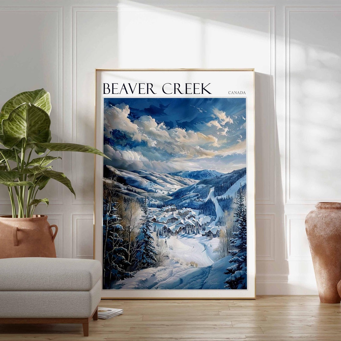 Skiing Travel Poster Skiing Art Beaver Creek Poster Beaver Creek Wall Art Colorado Poster Colorado Travel Print Beaver Creek Print