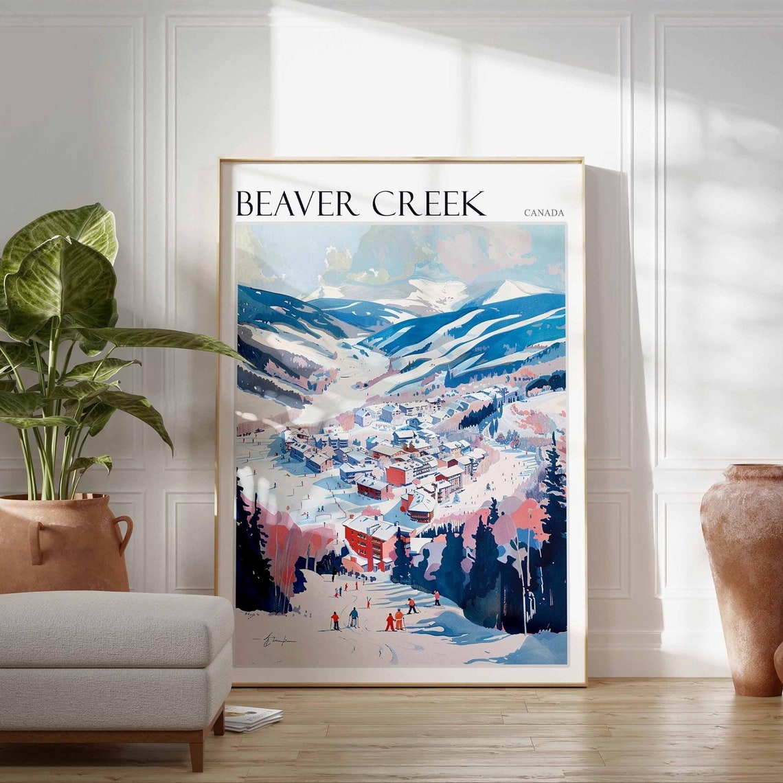 Skiing Travel Poster Skiing Art Beaver Creek Poster Beaver Creek Wall Art Colorado Poster Colorado Travel Print Beaver Creek Print