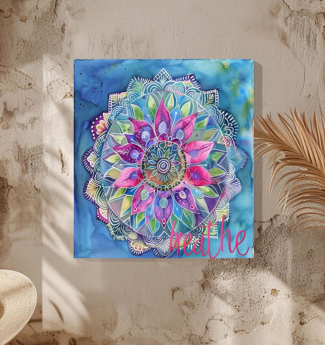 Positivity Zen Watercolor Art Print, Yoga Decor - Image 3