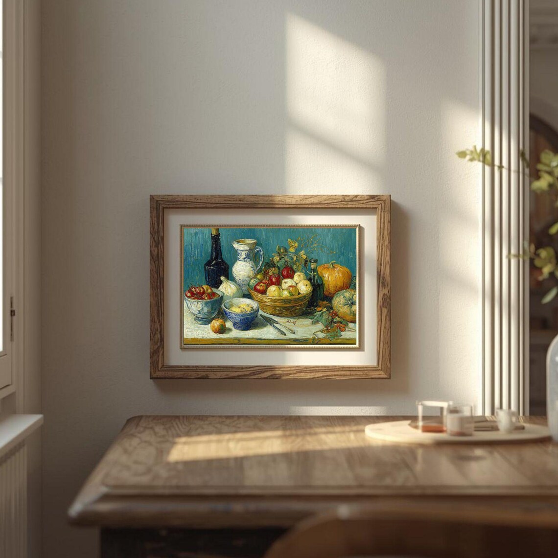 Rustic Autumn Still Life Print Vintage Harvest Decor
