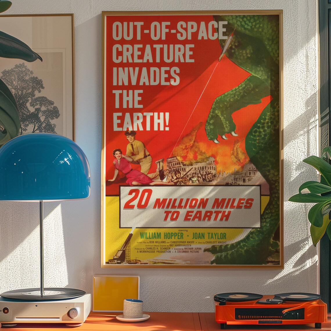 Classic Sci Fi Movie Poster 20 Million Miles To Earth Cinema Room Decor Vintage Movie Geek Collectible - Image 3