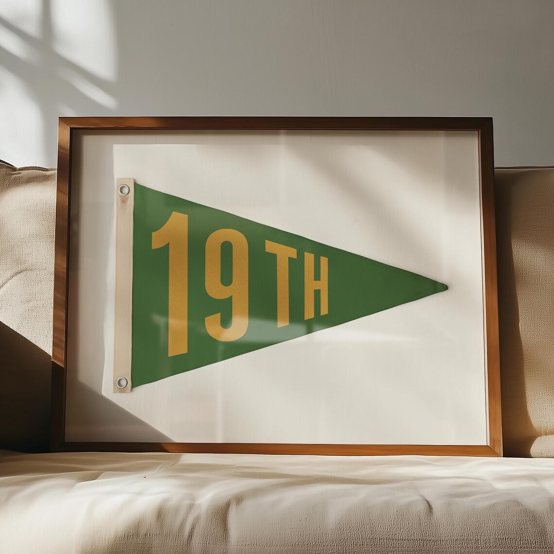 Vintage Golf Flag Art Print, 19th Hole Poster